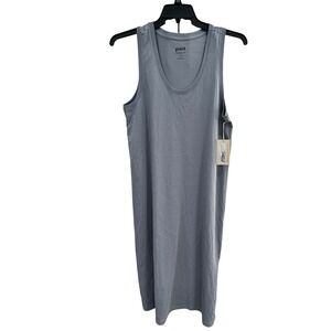 Pact Women's Organic Cotton Smoke Softspun Tank Midi Dress Size L